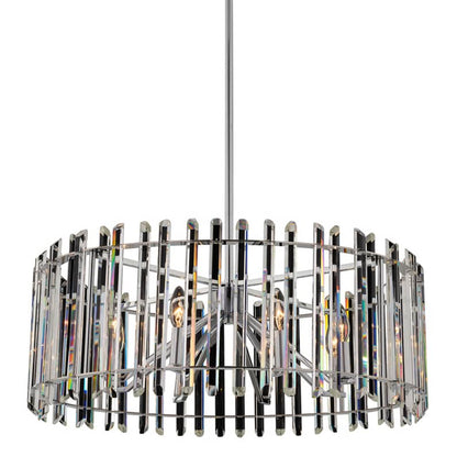 Viano 8 Light 28" Wide Crystal Drum Chandelier