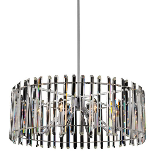 Viano 8 Light 28" Wide Crystal Drum Chandelier