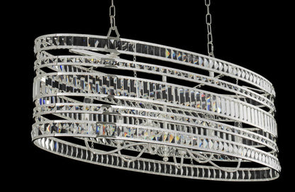 Strato 6 Light 42" Wide Crystal Drum Chandelier