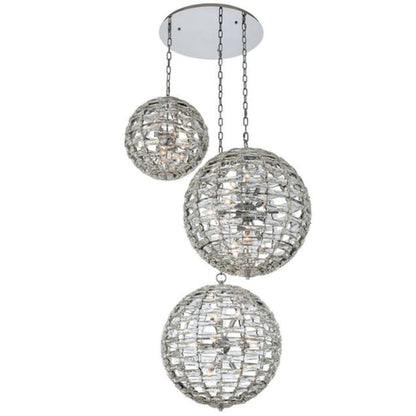 Allegri Alta 27 Light 40" Wide Crystal Multi Light Pendant - (3) 18" Spheres