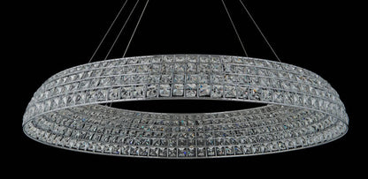 Nuvole 36" Wide LED Crystal Drum Chandelier