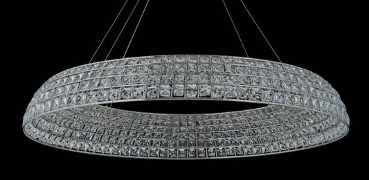 Nuvole 36" Wide LED Crystal Drum Chandelier