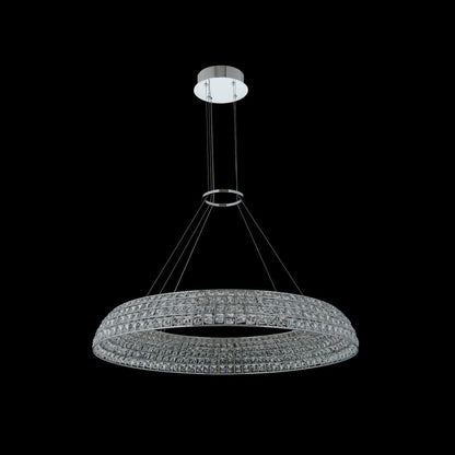 Allegri Nuvole 36" Wide LED Crystal Drum Chandelier