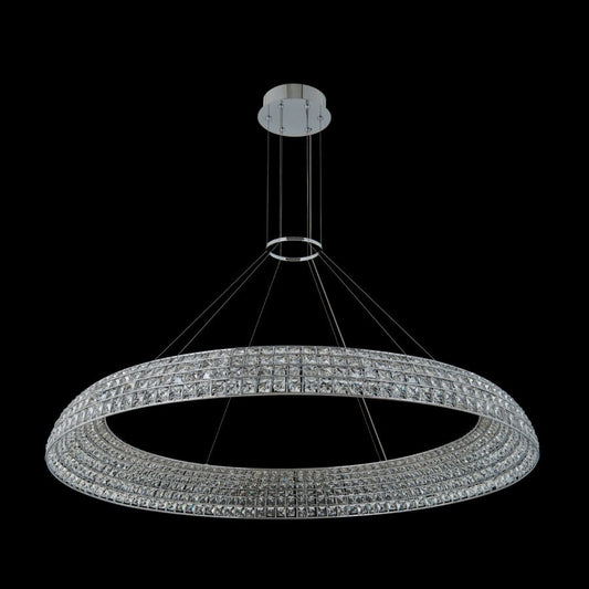 Allegri Nuvole 48" Wide LED Crystal Drum Chandelier