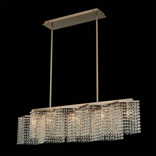 Cometa 5 Light 40" Wide Crystal Linear Pendant
