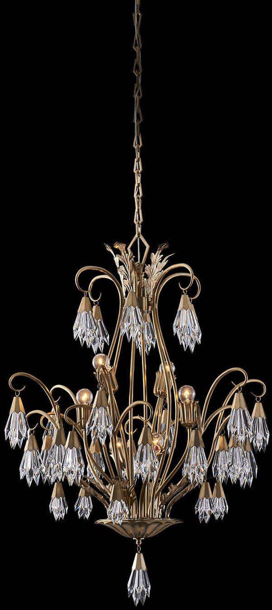 Tulipani 6 Light 28" Wide Crystal Empire Chandelier