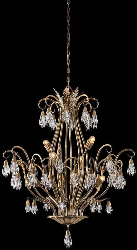 Tulipani 8 Light 38" Wide Crystal Empire Chandelier