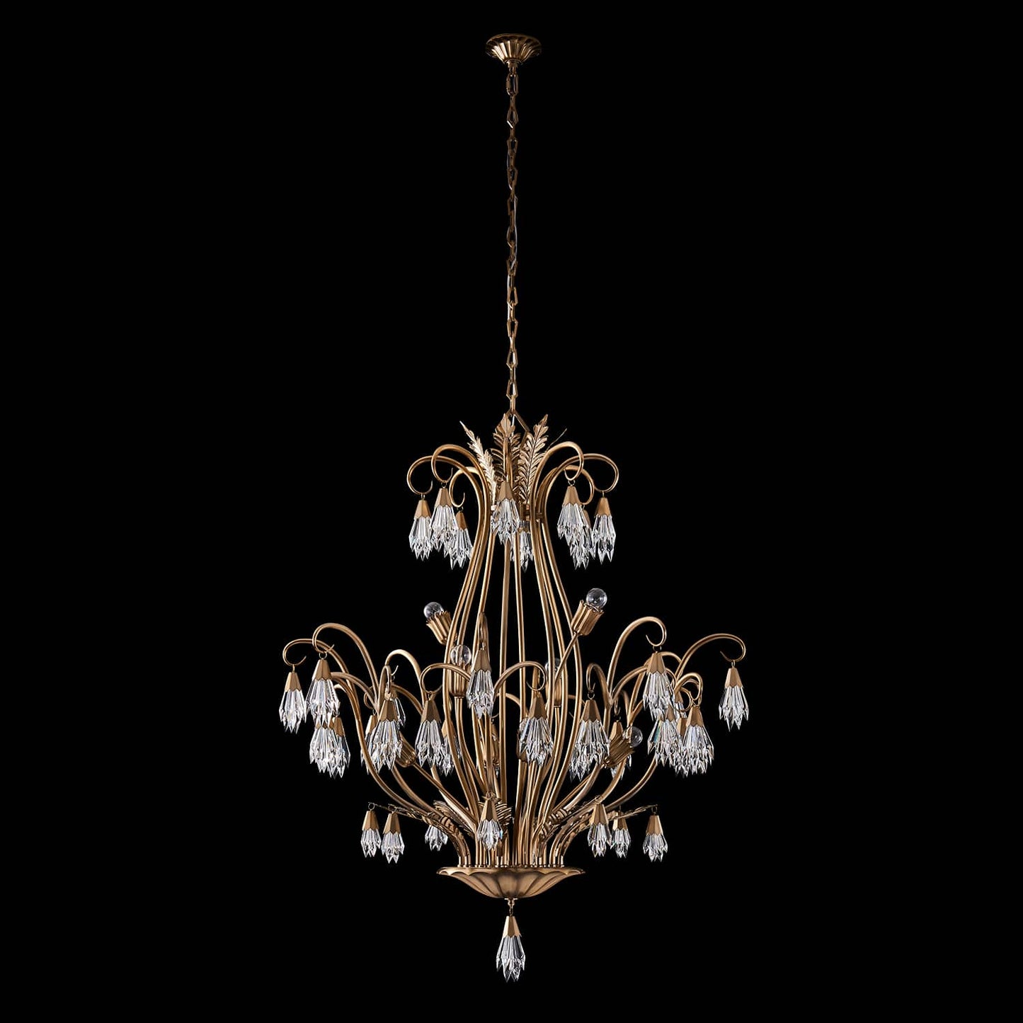 Tulipani 8 Light 38" Wide Crystal Empire Chandelier