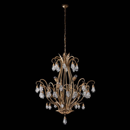 Tulipani 8 Light 38" Wide Crystal Empire Chandelier