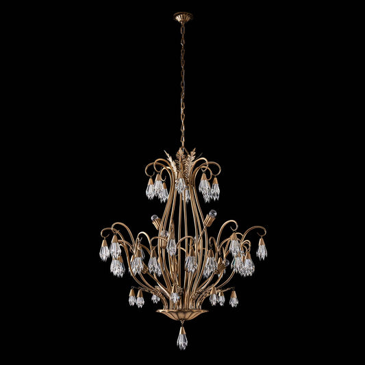 Tulipani 8 Light 38" Wide Crystal Empire Chandelier
