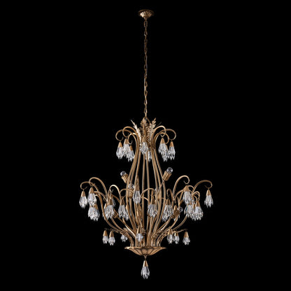 Allegri Tulipani 8 Light 38" Wide Crystal Empire Chandelier