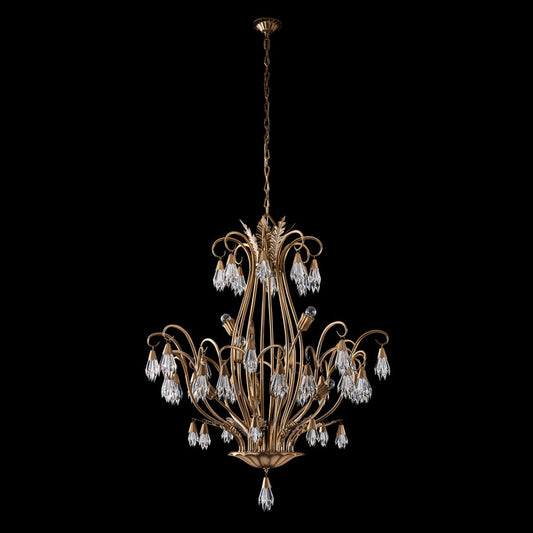 Allegri Tulipani 8 Light 38" Wide Crystal Empire Chandelier