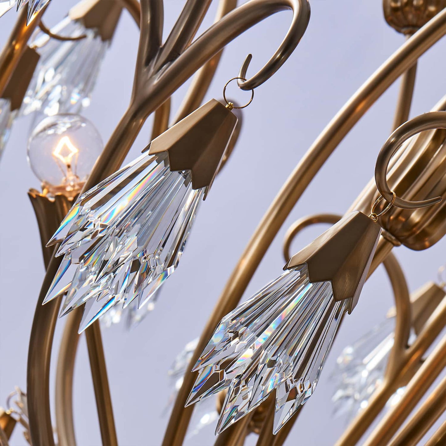 Tulipani 8 Light 38" Wide Crystal Empire Chandelier