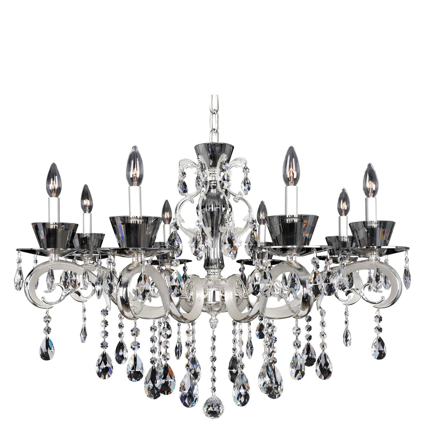 Locatelli 8 Light 35" Wide Taper Candle Style Chandelier with Firenze Crystal