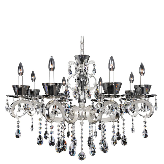 Locatelli 8 Light 35" Wide Taper Candle Style Chandelier with Firenze Crystal
