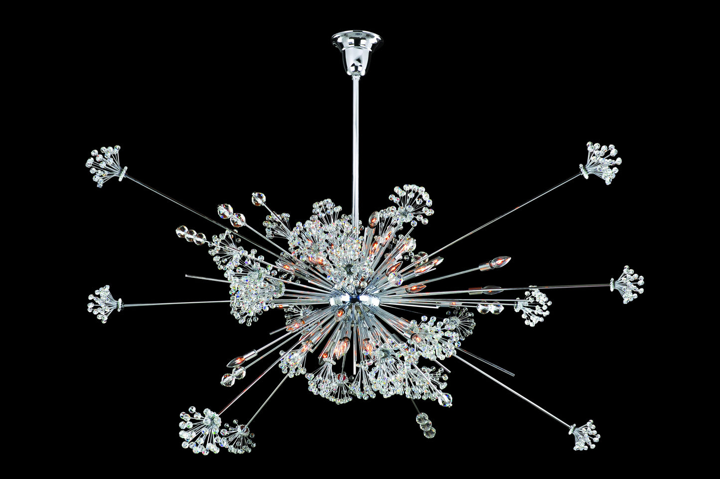 Constellation 46 Light 60" Wide Crystal Sputnik Chandelier