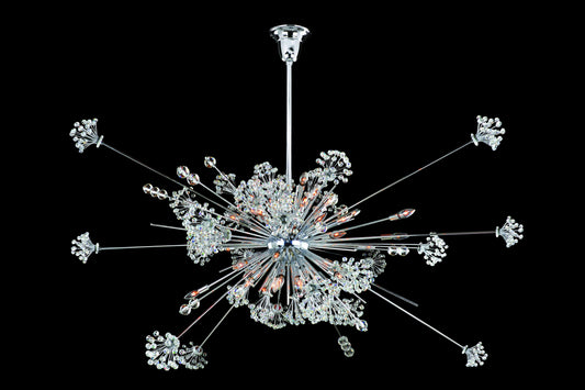 Constellation 46 Light 60" Wide Crystal Sputnik Chandelier