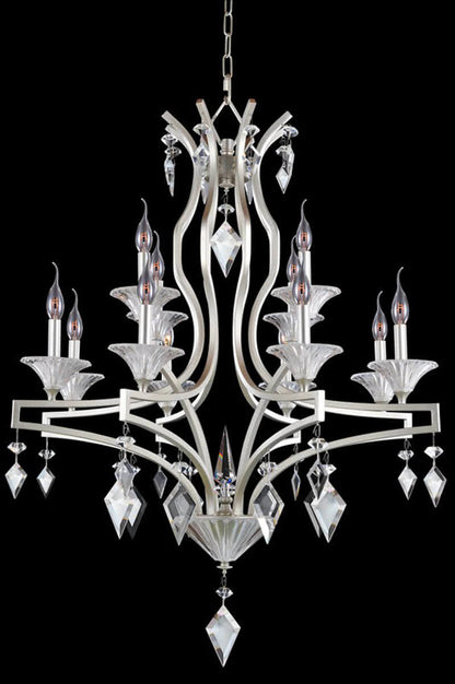 Florence 12 Light 32" Wide Crystal Chandelier