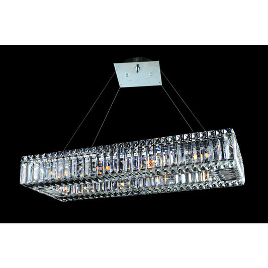 Allegri Quantum Baguette 10 Light Single Tier Chandelier