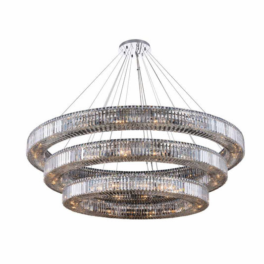 Rondelle 56 Light 72" Wide Crystal Ring Chandelier