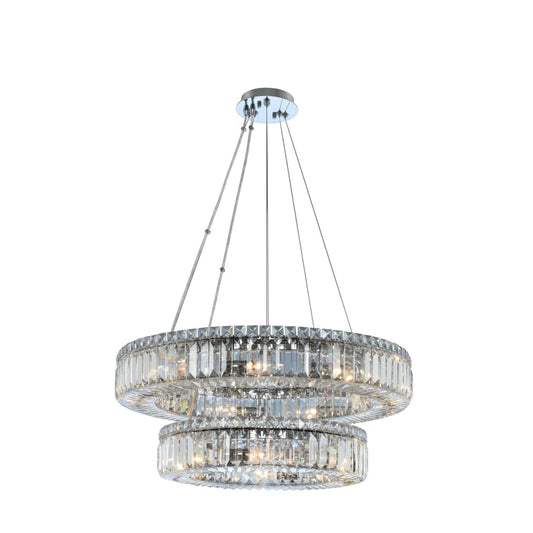 Allegri Rondelle 2 Light 26" Wide Ring Chandelier with Firenze Crystal