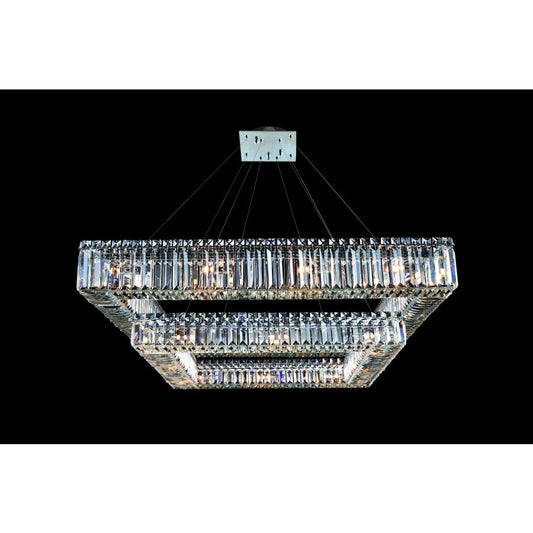Allegri Quantum Quadro 28 Light Two Tier Chandelier