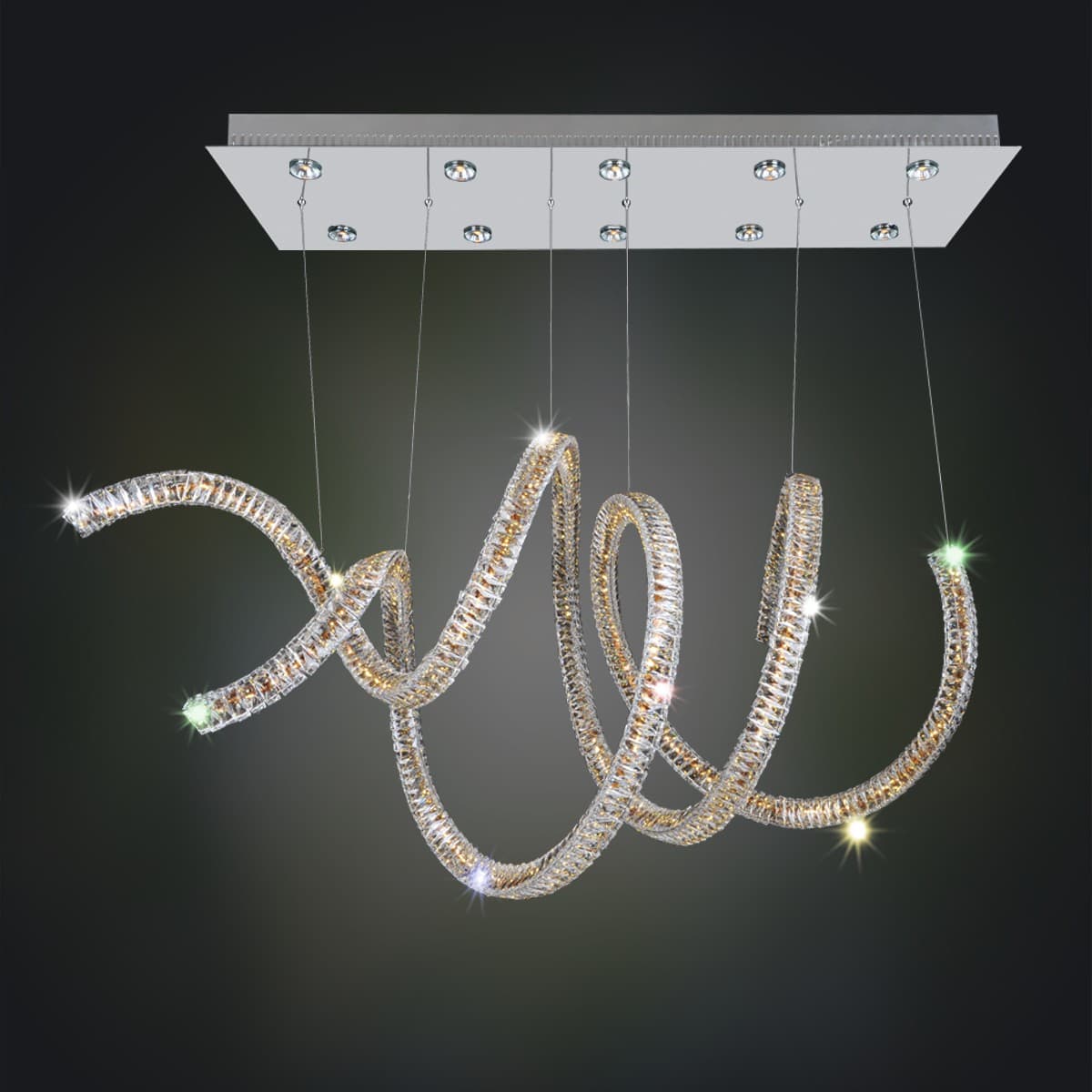 Ravina 10 Light 50" Wide LED Crystal Chandelier