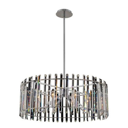 Viano 8 Light 28" Wide Crystal Drum Chandelier