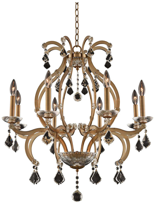 Allegri Duchess 28" Wide Champagne Gold 8-Light Chandelier