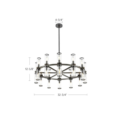 Alora Lighting Revolve 24 Light 32" Wide Taper Candle Chandelier