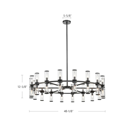 Alora Lighting Revolve 36 Light 47" Wide Taper Candle Chandelier