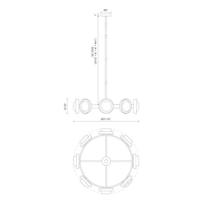 Alora Lighting Alonso 38" Wide LED Ring Chandelier