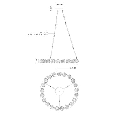 Alora Lighting Marni 42" Wide LED Ring Chandelier