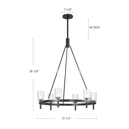 Alora Lighting Lucian 6 Light 32" Wide Ring Chandelier