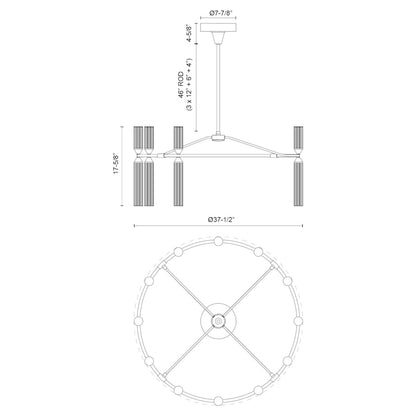 Alora Lighting Edwin 38" Wide LED Ring Chandelier