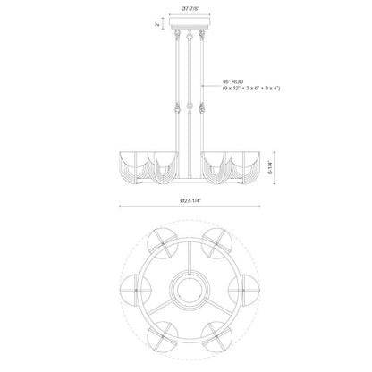 Alora Lighting Colette 28" Wide LED Ring Chandelier