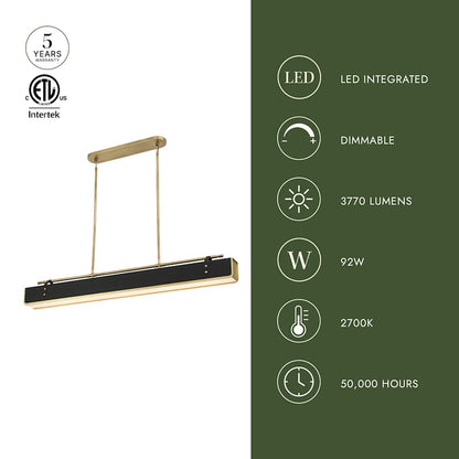 Alora Lighting Valise 60" Wide LED Linear Chandelier