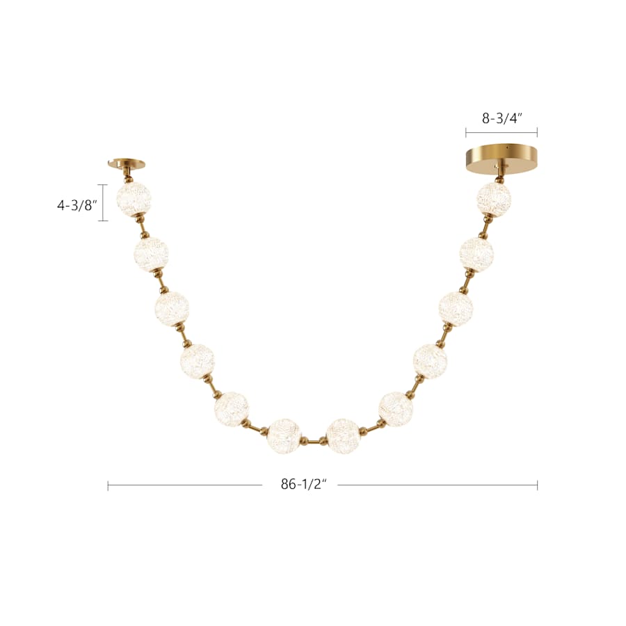Alora Lighting Marni 86" Wide 3000K LED Linear Pendant