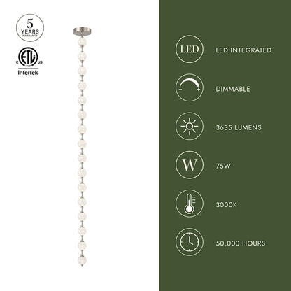 Alora Lighting Marni 9-1/2-ft Wide 3000K LED Linear Pendant with Remote Driver