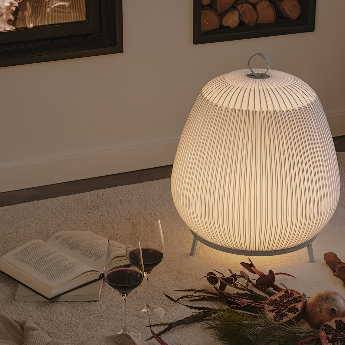 Alvora Fabric Lantern Table Lamp