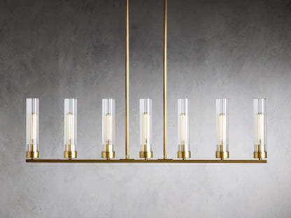 Andreas Fluted Glass Linear Chandelier