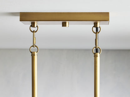 Andreas Fluted Glass Linear Chandelier
