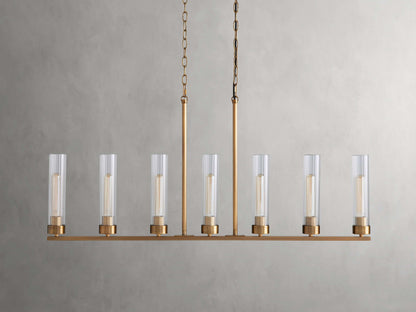 Andreas Fluted Glass Linear Chandelier