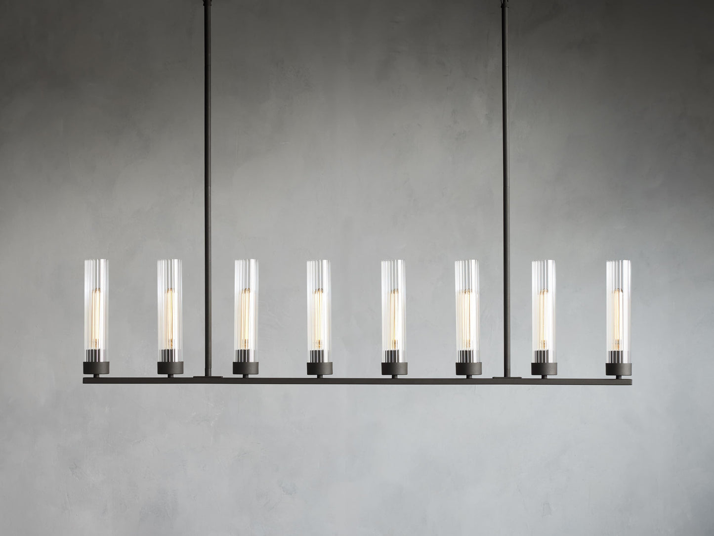 Andreas Fluted Glass Linear Chandelier