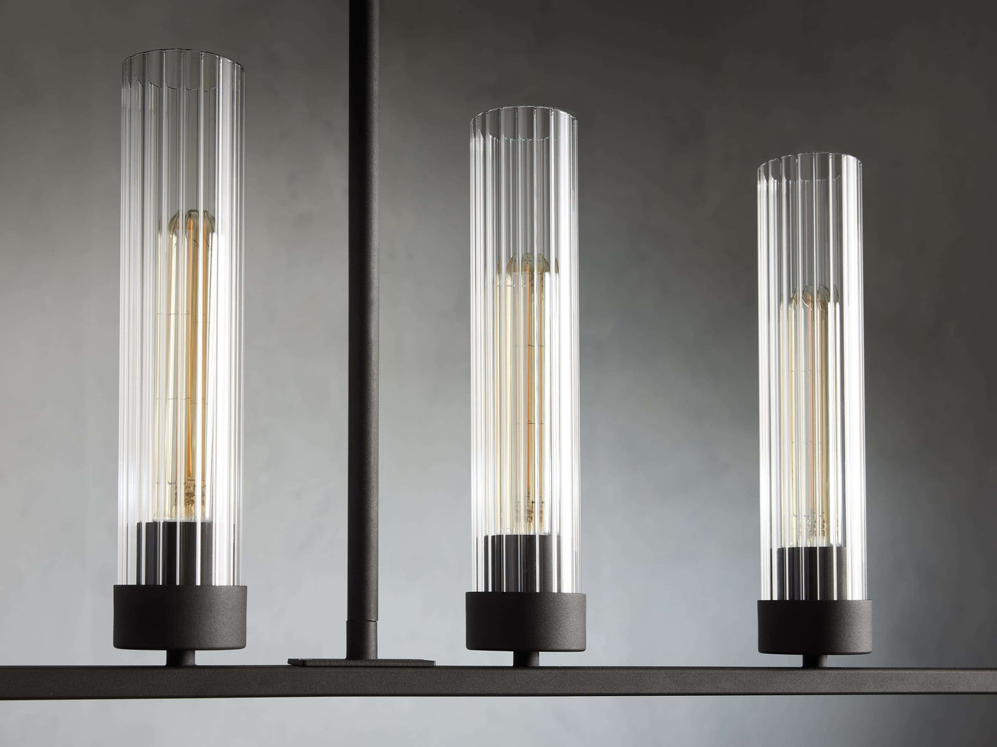 Andreas Fluted Glass Linear Chandelier