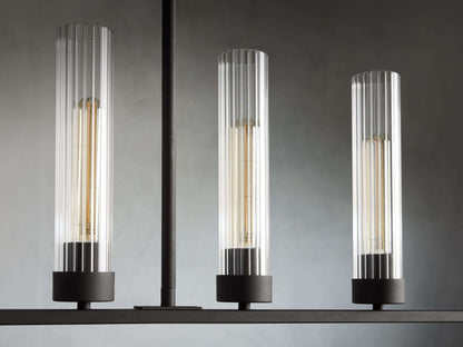 Andreas Fluted Glass Linear Chandelier