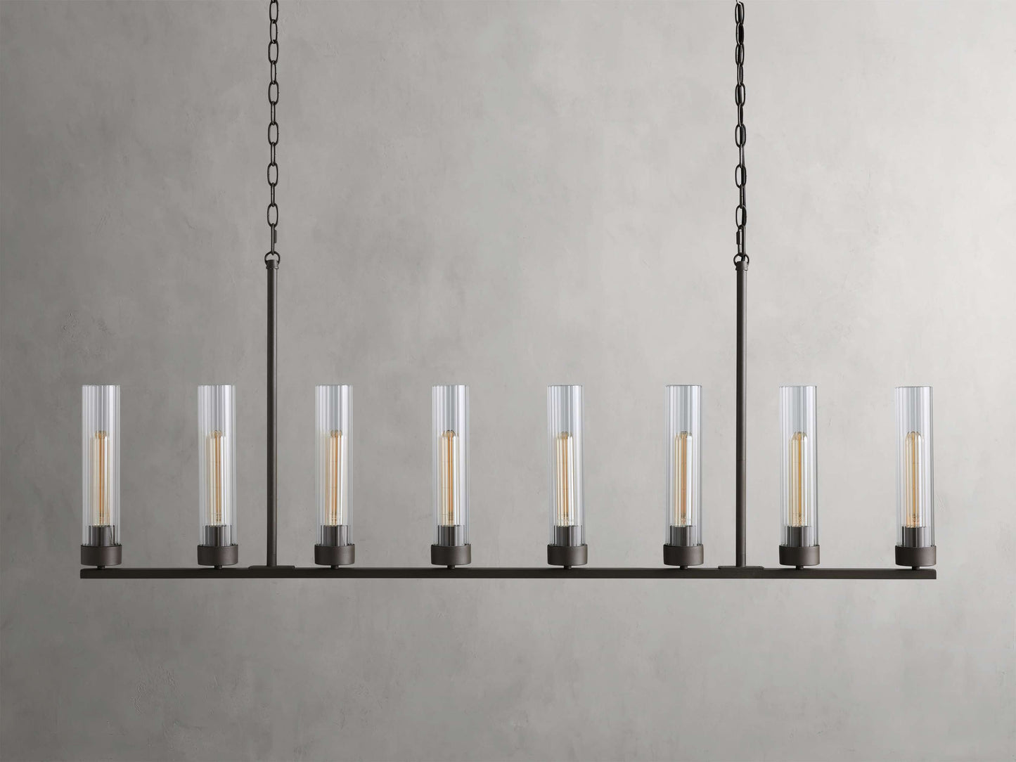 Andreas Fluted Glass Linear Chandelier