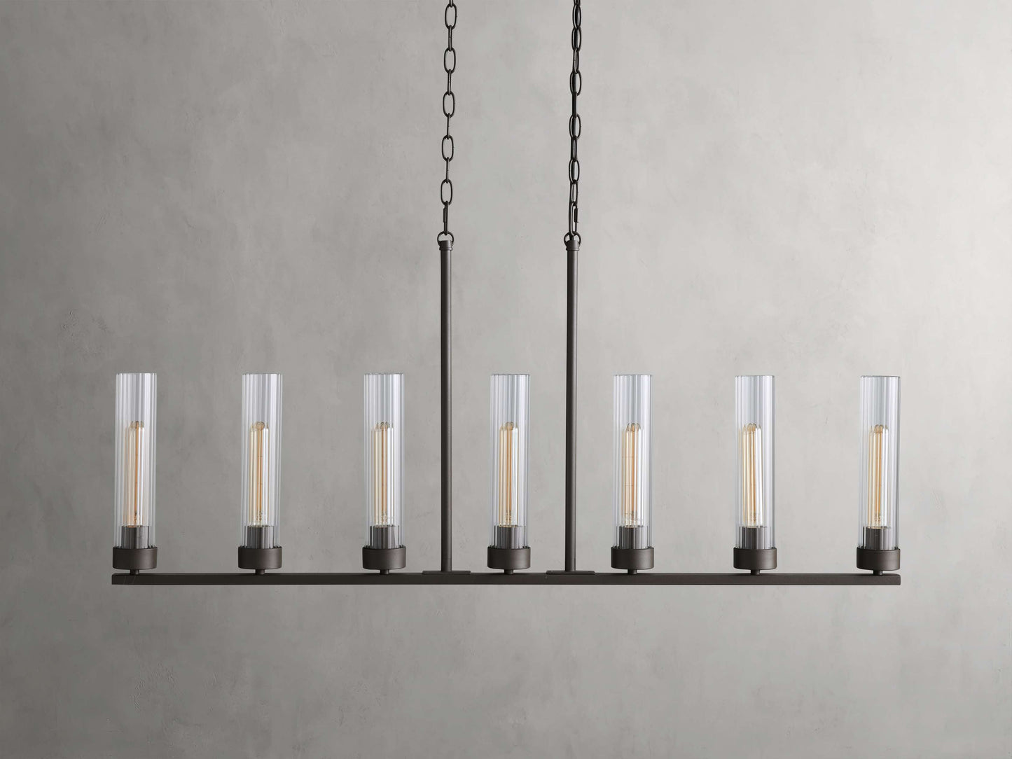 Andreas Fluted Glass Linear Chandelier