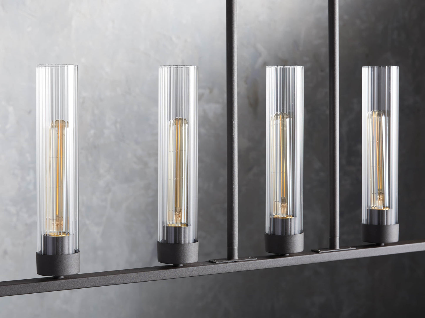 Andreas Fluted Glass Linear Chandelier