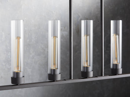 Andreas Fluted Glass Linear Chandelier